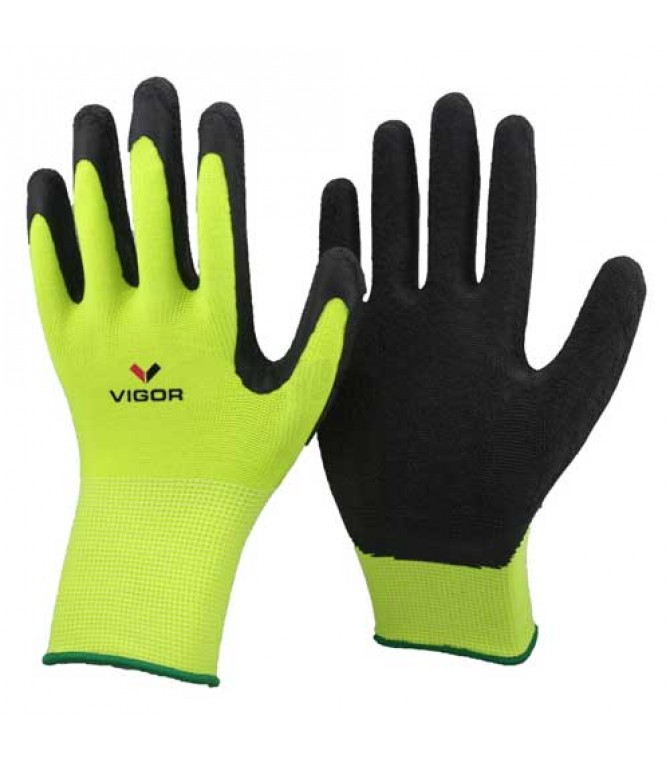 Nylon Knitted Rubber Dipped Gloves